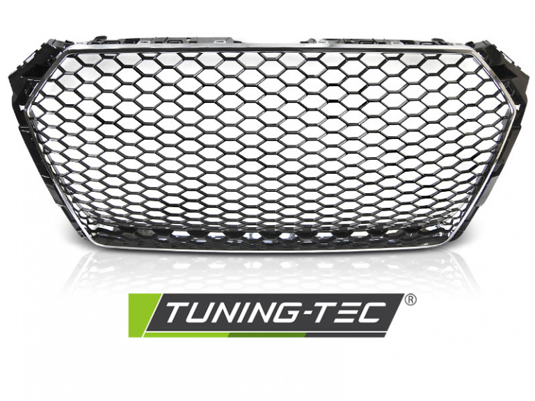 Upgrade Sportgrill / Kühlergrill für Audi A4 B9 (8W) 15-19 chrom in Wabendesign